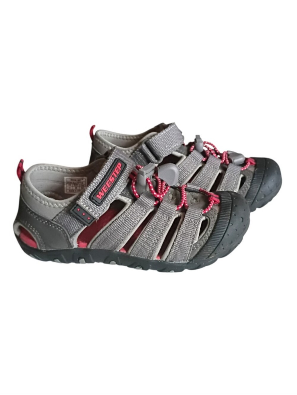 Weestep Sandals Toddler Boys Girls Closed Toe Quick Dry Beach Gray Red Sz 11